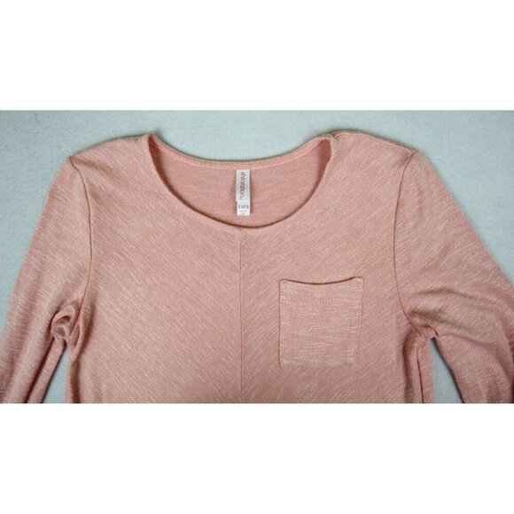 XHILARATION - GIRL'S PINK LONG SLEEVE MIDI STRETCH KNIT SWEATER DRSS - XL 14/16 - Picture 3 of 6